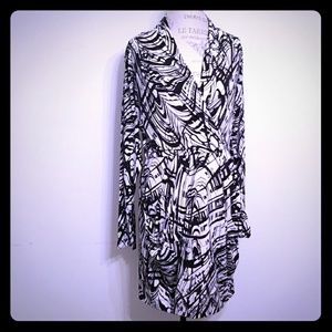 BCBG black and white dress